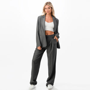 The Penny Pinstripe Oversized Blazer